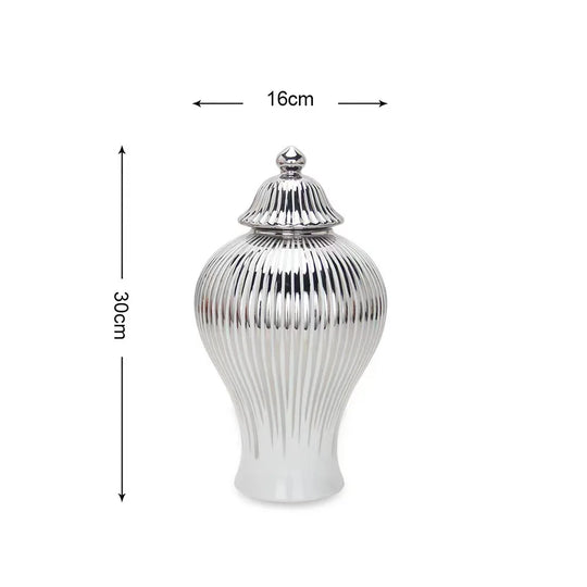Electroplated Ceramic Decorative Vase for Entrance and Tabletop