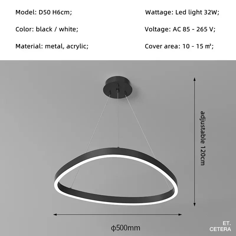 Sophia Nordic Irregular LED Pendant Light – Modern Minimal Lamp