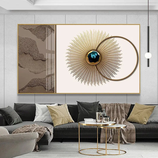 Modern Abstract Architectural Geometry Canvas Wall Art