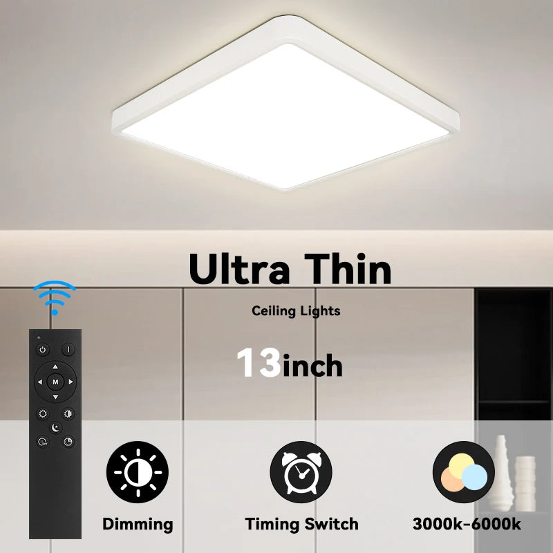 Amelia Smart LED Ceiling Lamp – Dimmable Modern Square Light