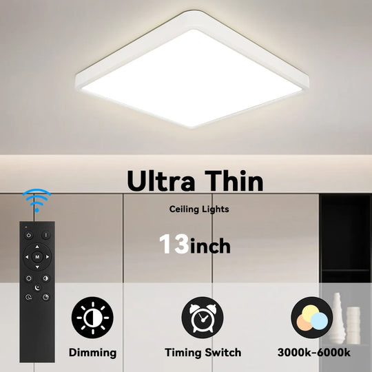 Amelia Smart LED Ceiling Lamp – Dimmable Modern Square Light