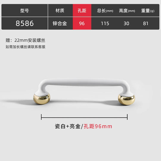 Modern Double-Color Cabinet Handles – Zinc Alloy Drawer Pulls