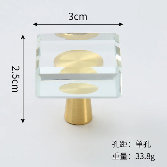 Brass Crystal Cabinet Handles – Light Luxury Furniture Knobs