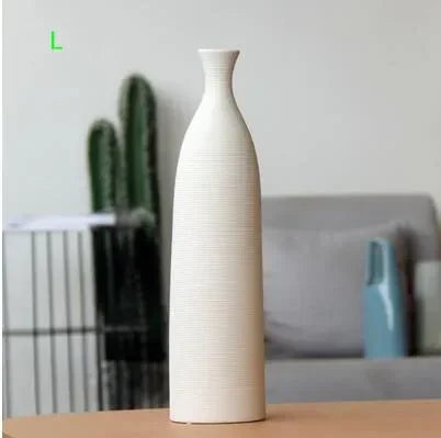 Simple Modern Black and White Ceramic Vase Table Decor