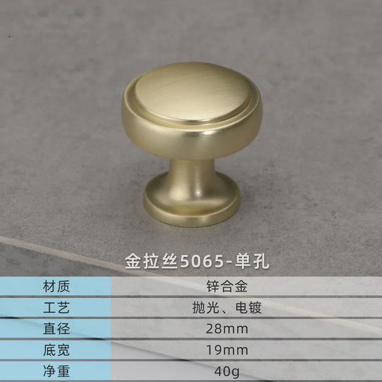 Modern European Gold and Gray Cabinet Handles – Zinc Alloy Drawer Pulls