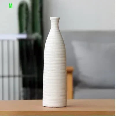 Simple Modern Black and White Ceramic Vase Table Decor