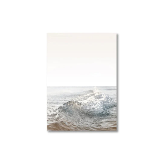 Minimalist Lake Pier Coastal Canvas Wall Art Unframed