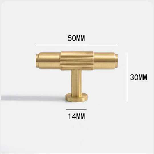 Brass Cabinet Knobs & Knurled T-Bar Handles – Modern Furniture Hardware