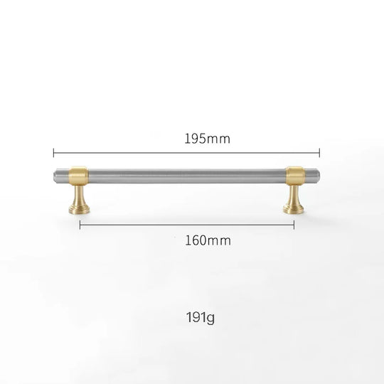 Nickel-Plated Brass Cabinet Handles – Gold and Matte Silver T-Bar Pulls