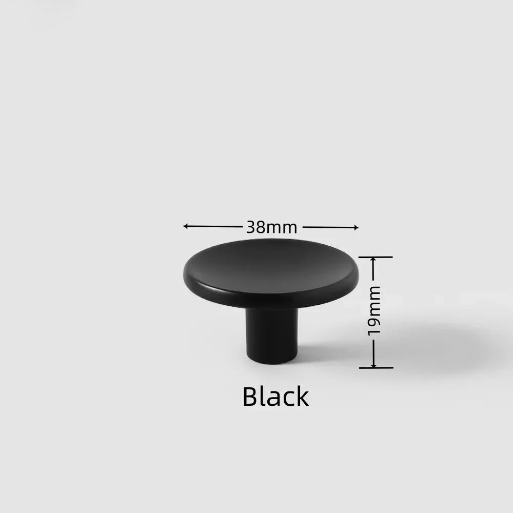 Modern Zinc Alloy Round Knob – Sleek Single-Hole Furniture Handle