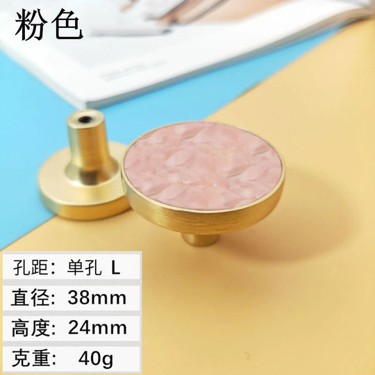 Shell Cabinet Handles – Gold Single-Hole Knobs & Multipurpose Hooks