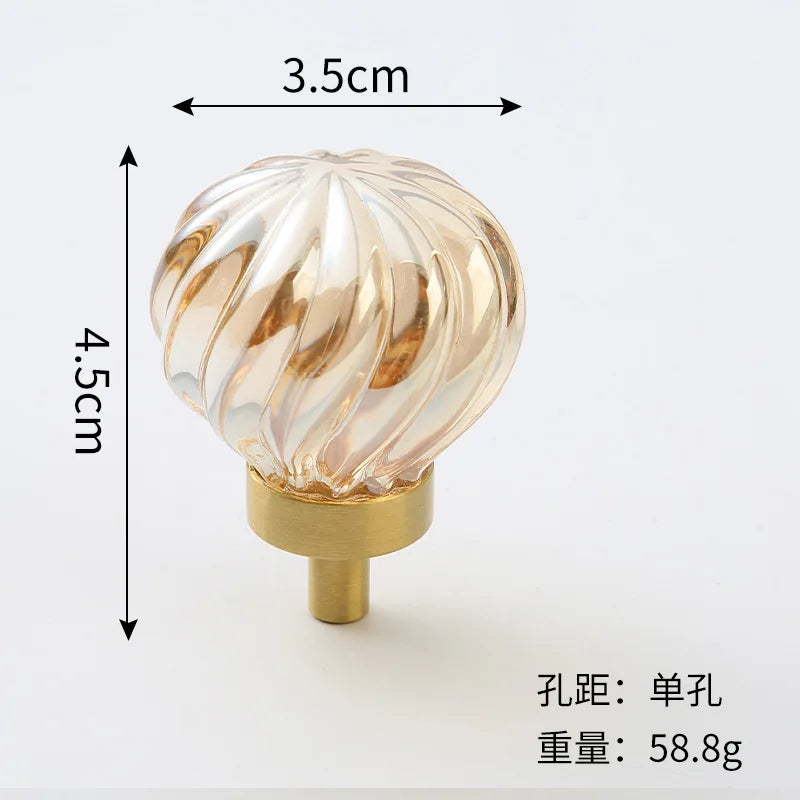 Brass Crystal Cabinet Handles – Light Luxury Furniture Knobs