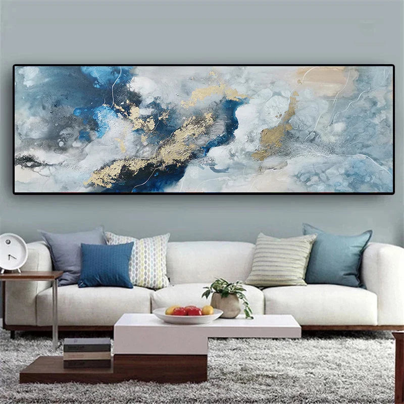 Modern Abstract Landscape Wide Format Canvas Wall Art Unframed