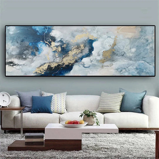 Modern Abstract Landscape Wide Format Canvas Wall Art Unframed