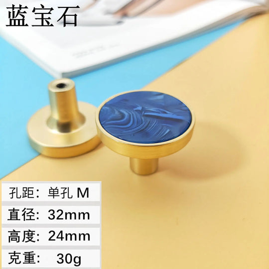 Shell Cabinet Handles – Gold Single-Hole Knobs & Multipurpose Hooks
