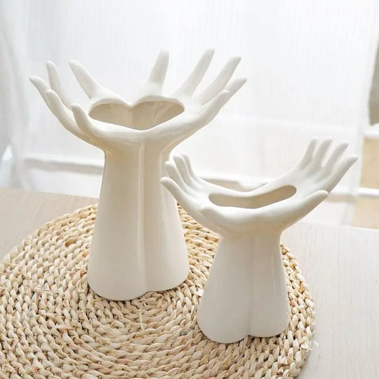 Hand Shaped Ceramic Vase Nordic Style