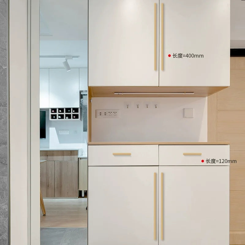 Minimalist Ultra-Long Aluminum Alloy Cabinet Handle – Black and Brushed Gold Pulls (800mm-1200mm)