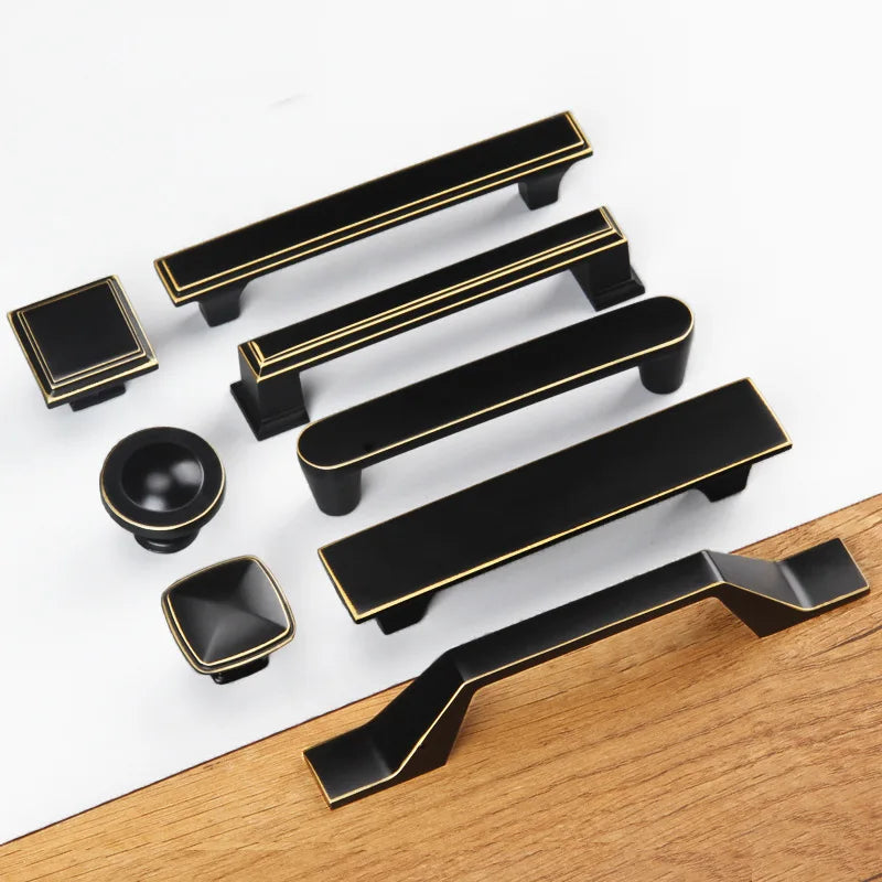 Zinc Alloy Solid Cabinet Door Handles – Modern Minimalist Pulls for Furniture