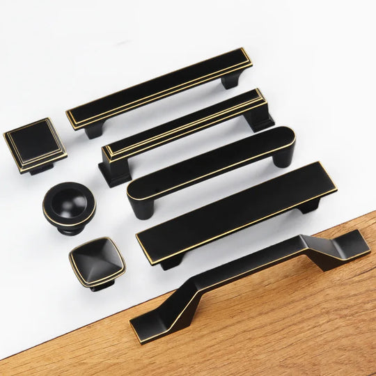 Zinc Alloy Solid Cabinet Door Handles – Modern Minimalist Pulls for Furniture