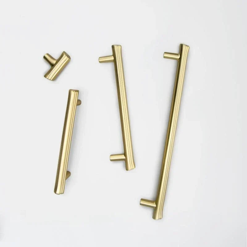 Modern Brushed Gold Cabinet Handles – Zinc Alloy Drawer Pulls