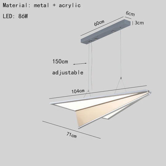 Modern Creative Aircraft LED Pendant Light for Bedroom & Dining Hall