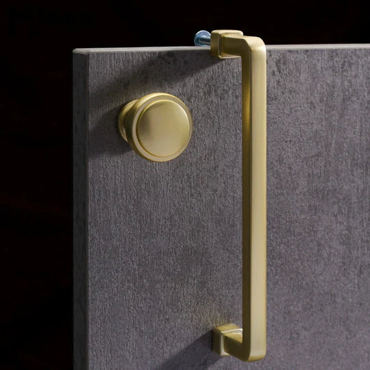 Modern European Gold and Gray Cabinet Handles – Zinc Alloy Drawer Pulls