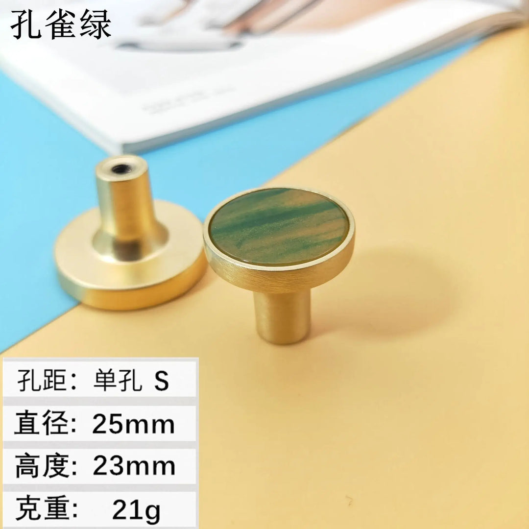 Shell Cabinet Handles – Gold Single-Hole Knobs & Multipurpose Hooks