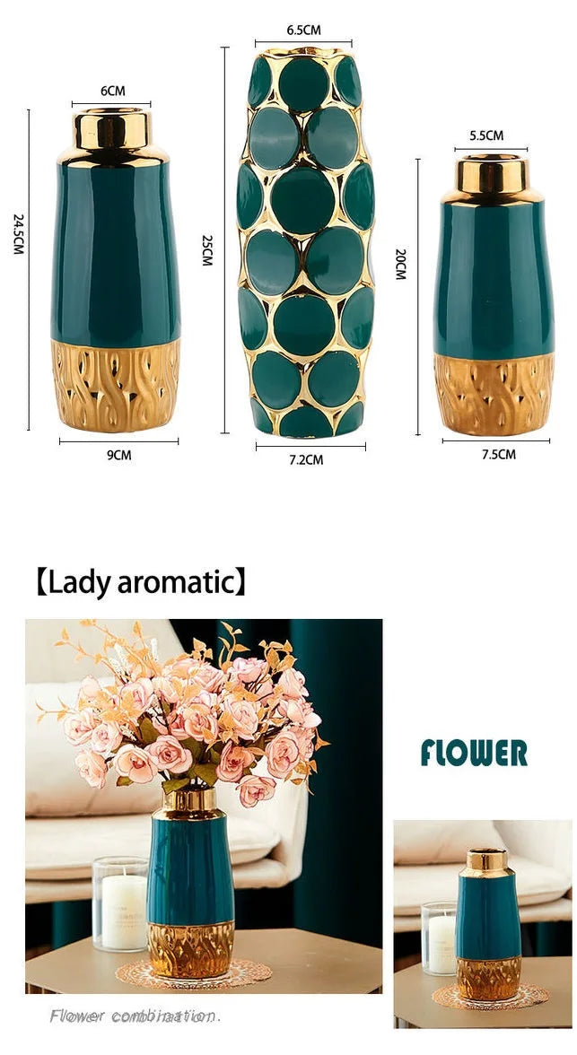 Ceramic Decorative Vase for Dried Flower Arrangement Home Decor