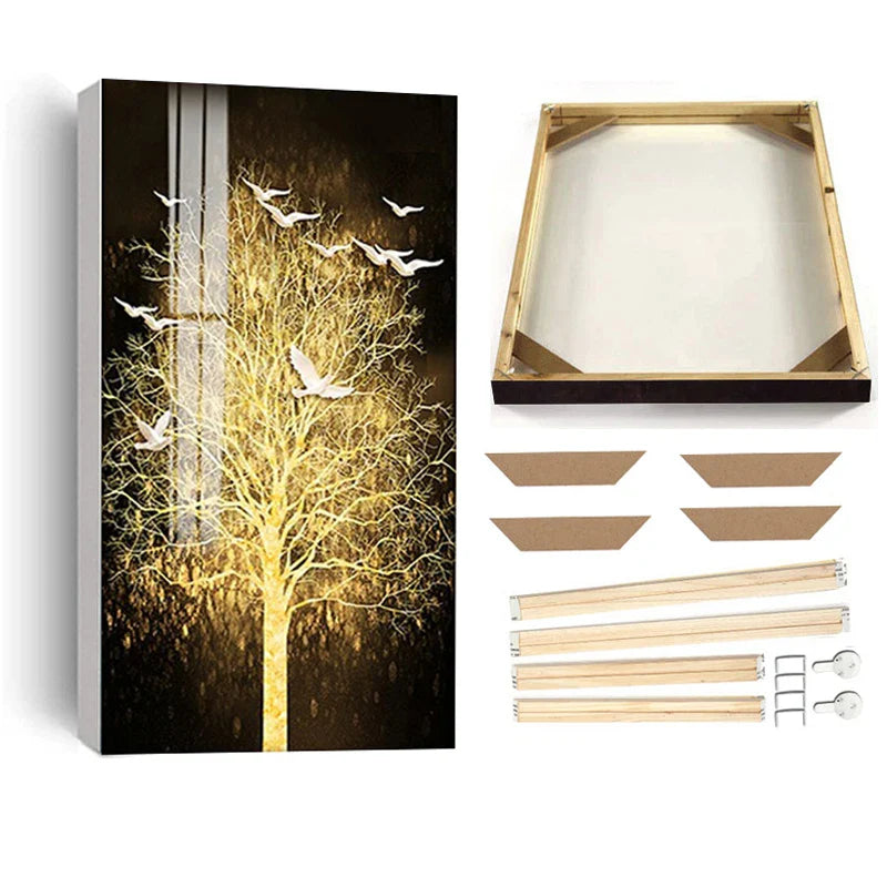 Green Silk Flowing Abstract Canvas Wall Art