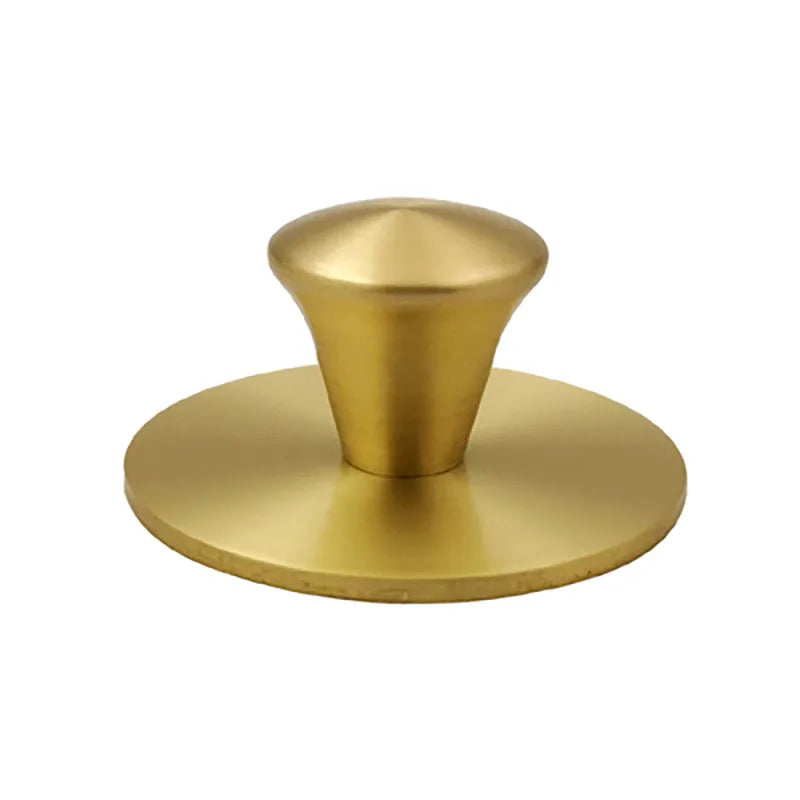 Single Hole Brass Knobs with Round Mat – Gold Cabinet & Drawer Pulls