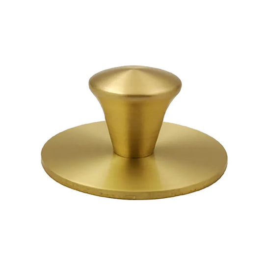 Single Hole Brass Knobs with Round Mat – Gold Cabinet & Drawer Pulls
