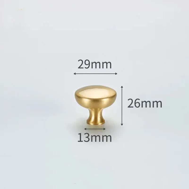 Modern Solid Brass Cabinet Knobs – Minimalist Wardrobe & Kitchen Pulls