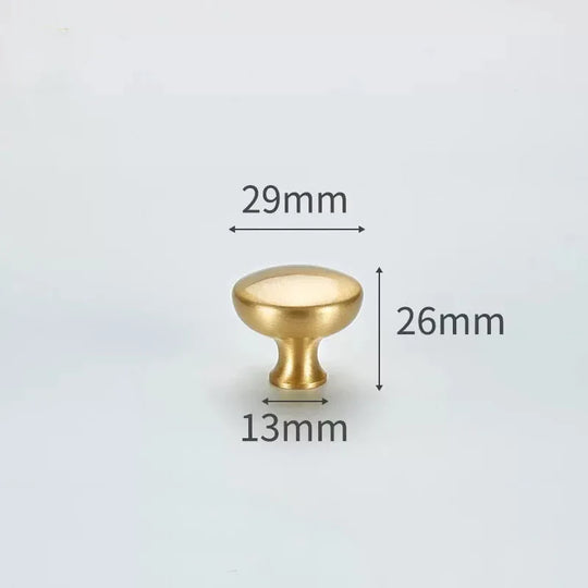 Modern Solid Brass Cabinet Knobs – Minimalist Wardrobe & Kitchen Pulls