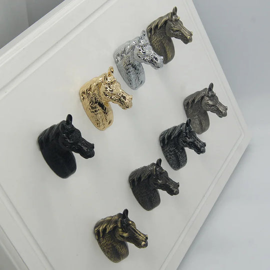 Creative Horse Head Cabinet Knobs – Artistic Zinc Alloy Handles