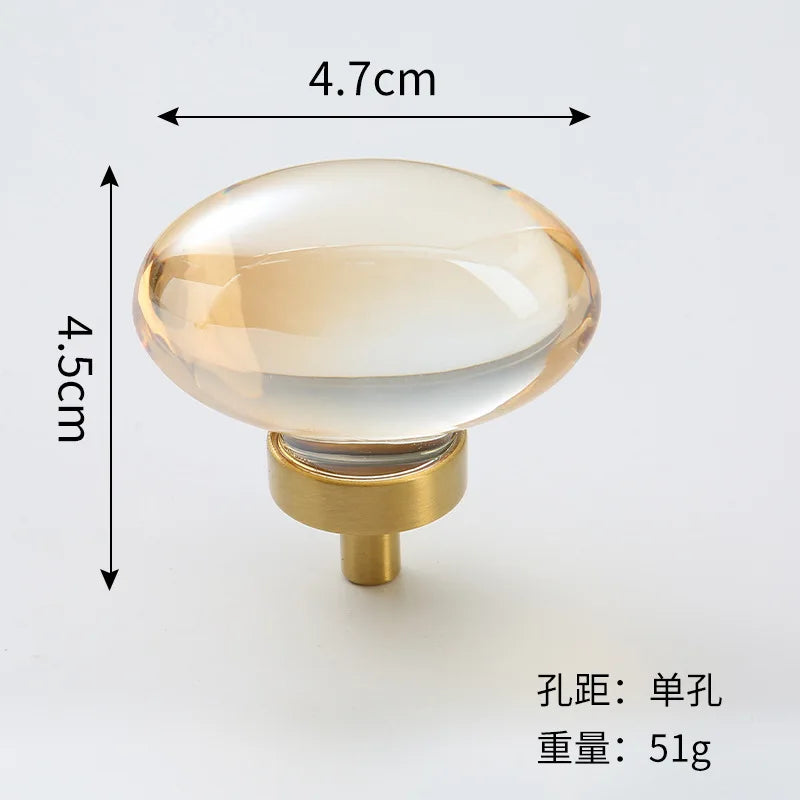 Brass Crystal Cabinet Handles – Light Luxury Furniture Knobs