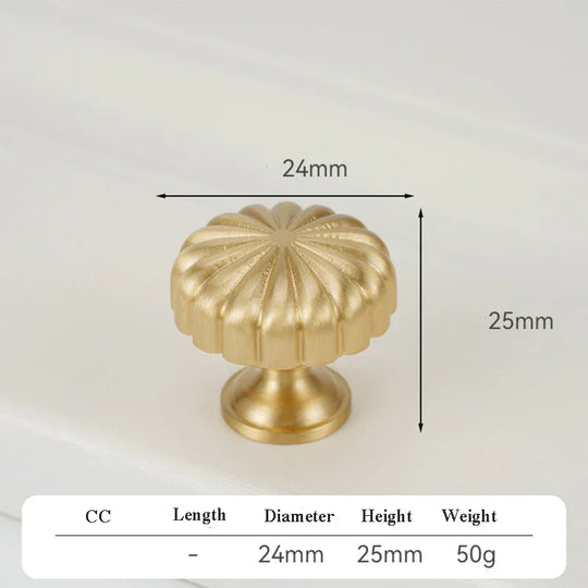 Satin Gold Brass Wardrobe Handles – Modern Pulls and Knobs for Furniture (50–260mm)