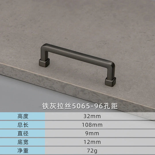Modern European Gold and Gray Cabinet Handles – Zinc Alloy Drawer Pulls