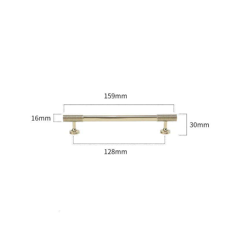 Spiral Deco Brass Furniture Handles – Modern Pulls for Cabinets and Wardrobes