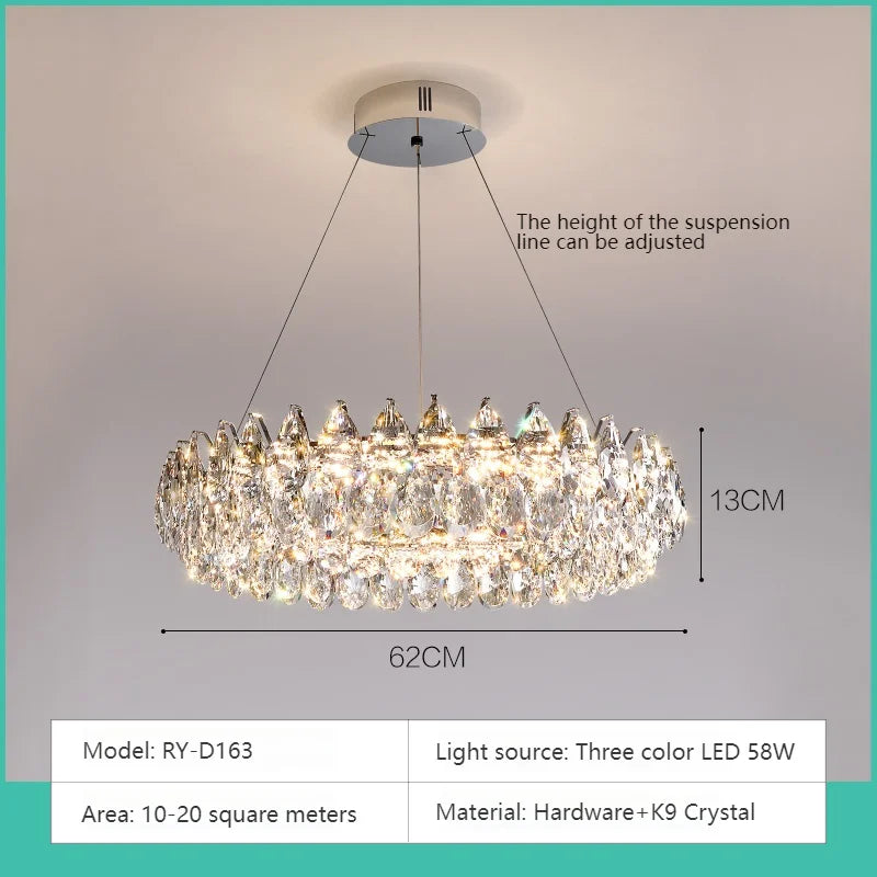 Modern Crystal Bar Pendant Light – Designer Silver Line-Shaped Ceiling Lamp