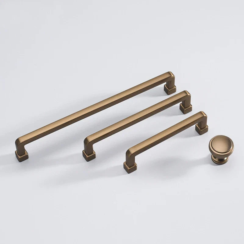 Modern European Gold and Gray Cabinet Handles – Zinc Alloy Drawer Pulls