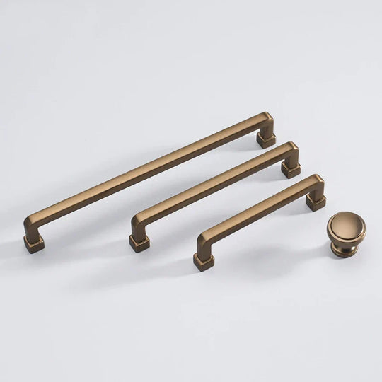 Modern European Gold and Gray Cabinet Handles – Zinc Alloy Drawer Pulls