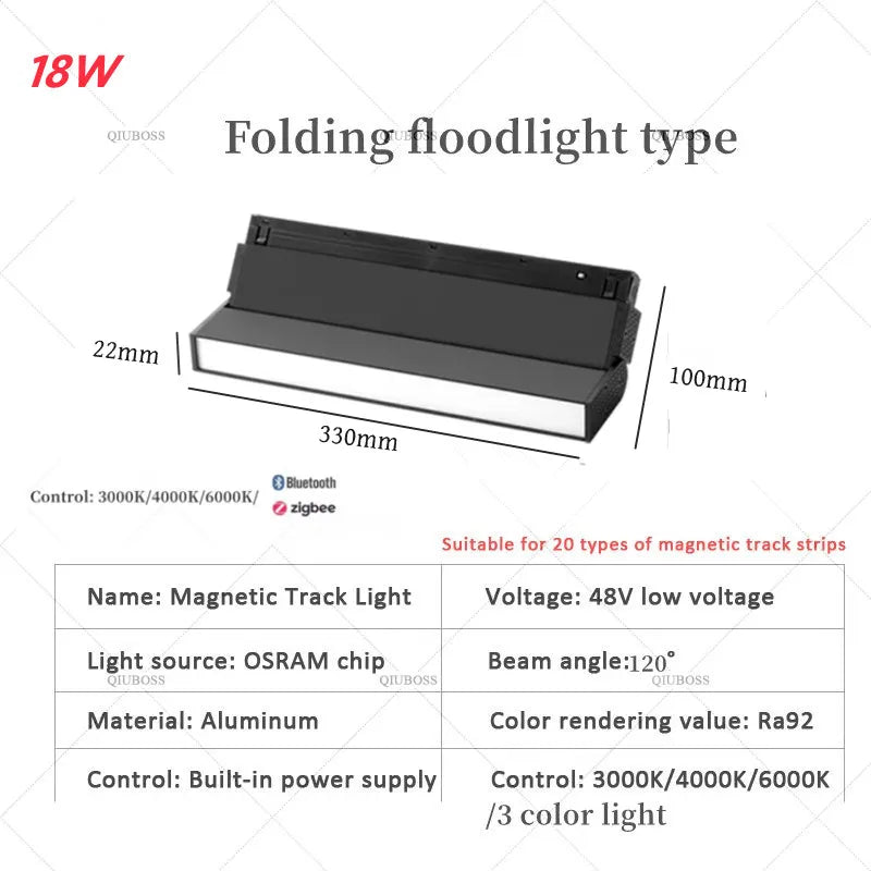 Smart Magnetic Track LED Light – Modern Dimmable Ceiling & Spot Lighting