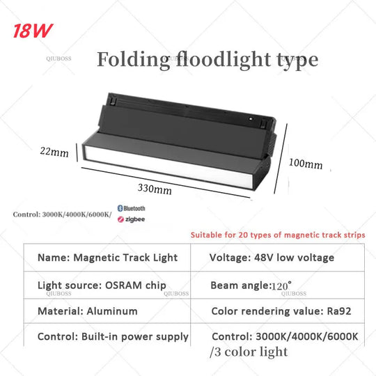 Smart Magnetic Track LED Light – Modern Dimmable Ceiling & Spot Lighting