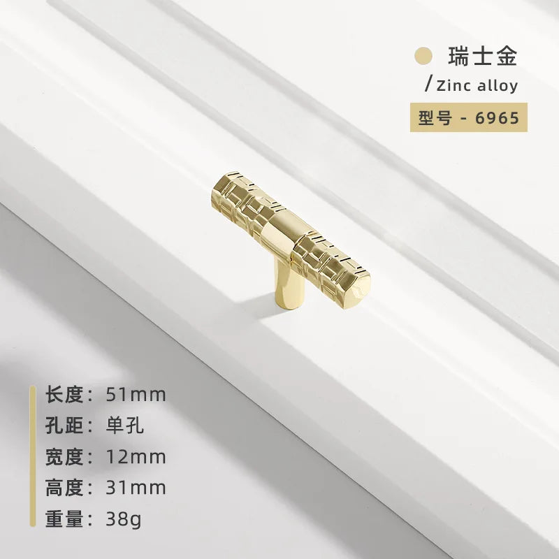 Creative T-Bar Cabinet Handles – Modern Zinc Alloy Pulls for Furniture