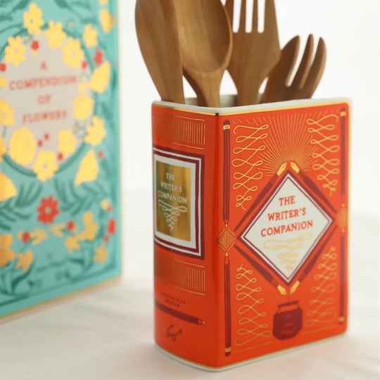 Book Shape Ceramic Decorative Vase for Tabletop Display