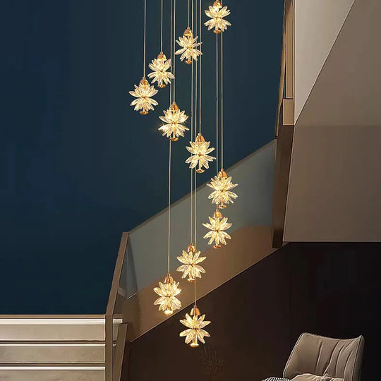 Nordic Crystal Minimalist LED Pendant Lamp – Luxurious Modern Hanging Light