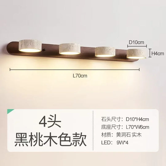 Yellow Cave Stone Wall Light – Japanese Retro Minimalist Style