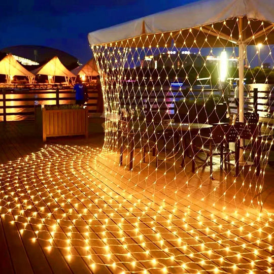 Net LED String Lights 8 Modes Mesh Fairy Lights Christmas Decor