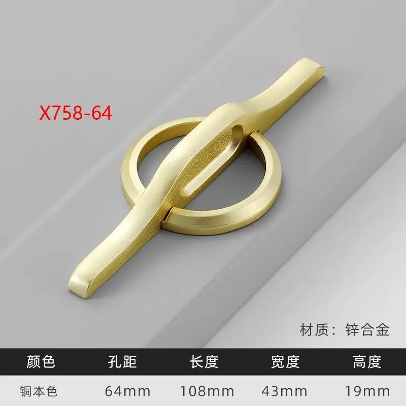 Modern Gold Kitchen Cupboard Handles – Decorative Chinese-Style Knobs