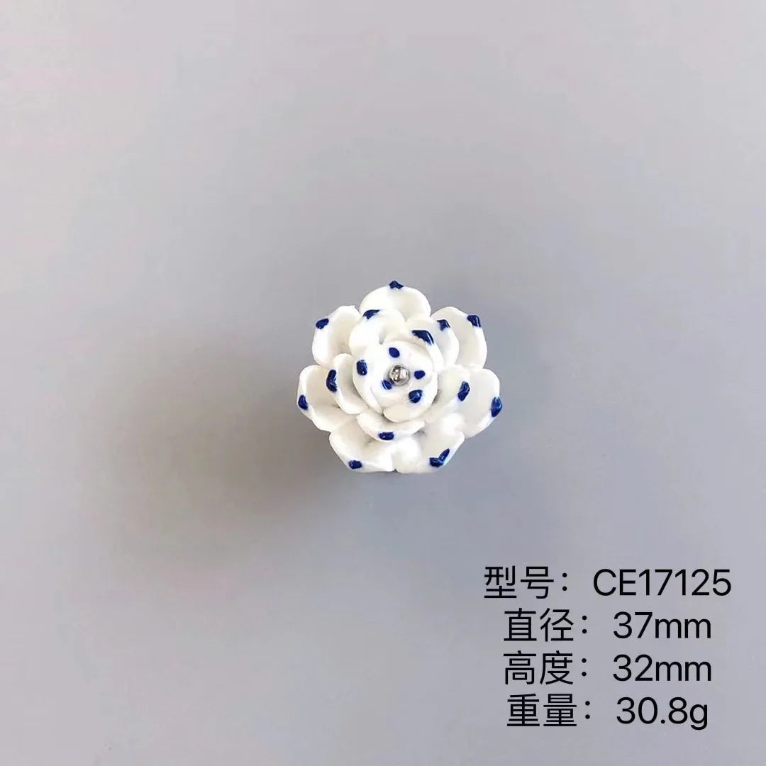Handmade Ceramic Flower Knobs – Artistic Cabinet & Drawer Handles
